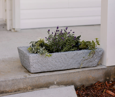 indoor trough planter Small Charcoal Trough Planter