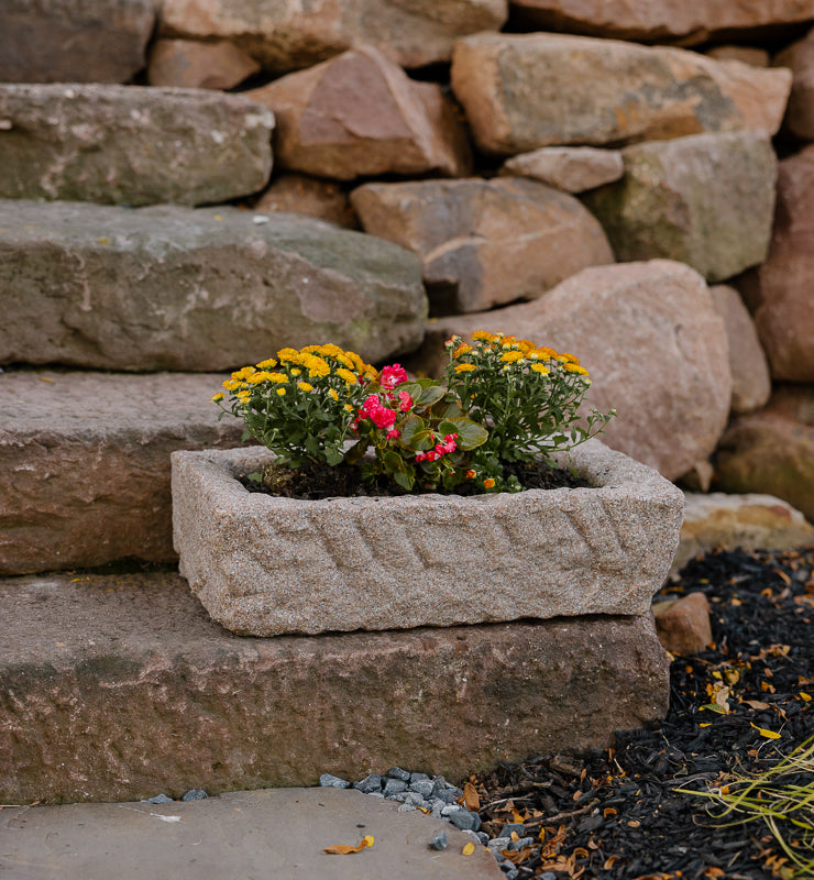 Small Cobblestone Trough Planter