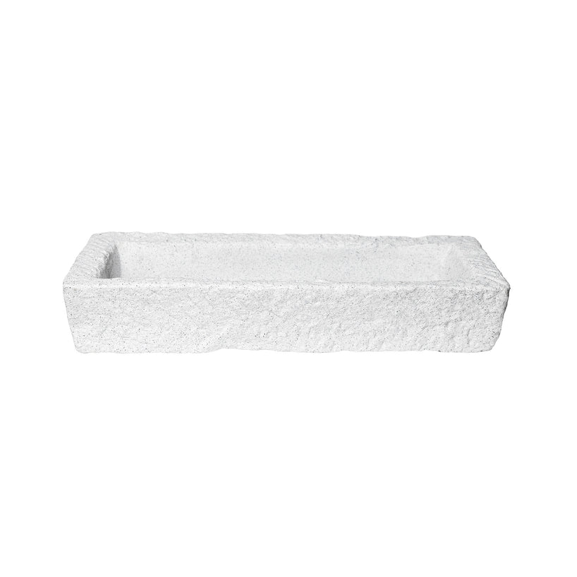 Large Limewash Trough Planter