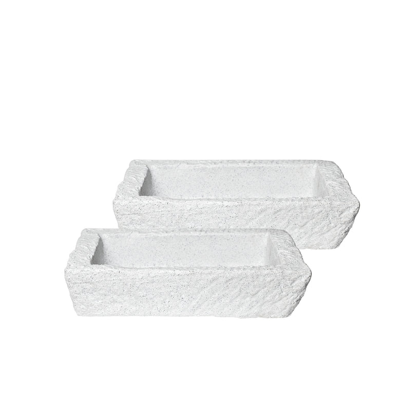 Medium Limewash Trough Planter