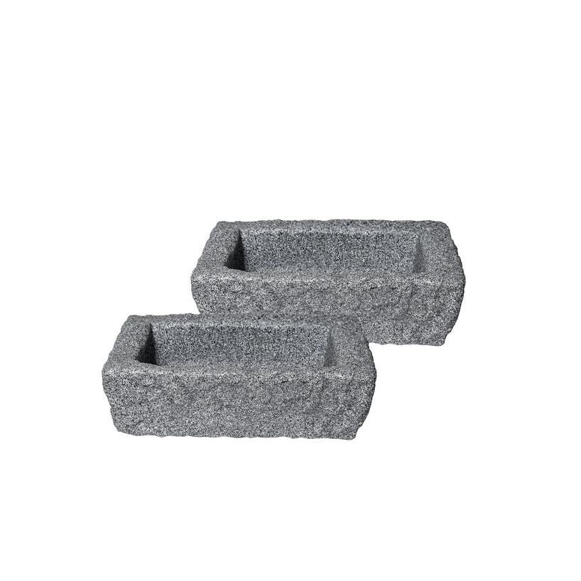 Small Graystone Trough Planter